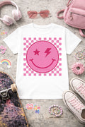 Pink happy face